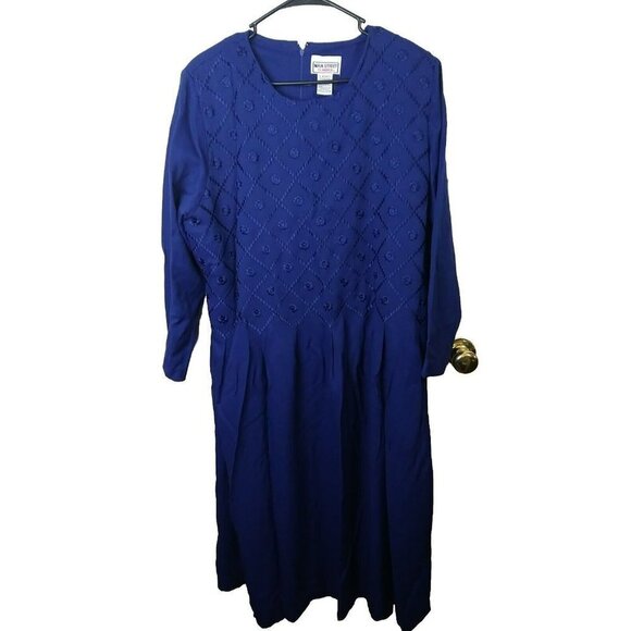 Main Street Classics Maxi Long Sleeve Diamond Floral Dress. Size See... - Picture 1 of 10